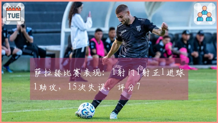 萨拉赫比赛表现：1射门1射正1进球1助攻，15次失误，评分7